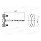 MGZNT-02 6x160A Vezetéktartó 8-10mm köracélhoz 16cm hosszú csavaros heggyel