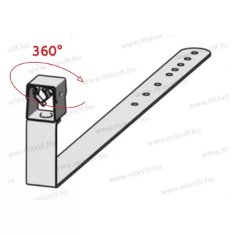   MGKNC-11 M Tetővezetéktartó 360° forgatható, 8mm köracélhoz 38cm hosszú