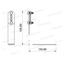 MGKNS-06 Vezetéktartó 25mm laposvashoz 13,5cm magas