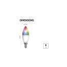 Emos ZQW322R LED izzó E14 4,8W 470lm GoSmart RGB dimmelhető Wi-Fi 180° vil.szög