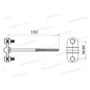 MGZNT-02 8x180A Vezetéktartó 8-10mm köracélhoz 18cm hosszú csavaros heggyel