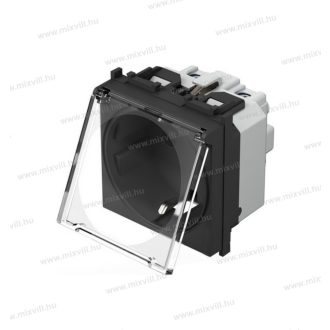   MODUL antracit csapfedeles dugalj 2+F 16A 250V 2M ST VM11AT 18929