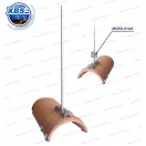 MGKNS-Spec Felfogórúd kúpcseréphez, 8mm köracélhoz, 2 rugós felfogatással 50cm magas
