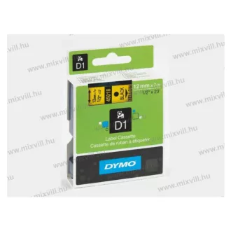   DYMO 12mm x 7m feliratozógép D1 szalag fekete/sárga 45018 S0720580