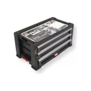 Keter Pro series 3 fiókos szerszámosláda tároló szürke/fekete színben 290x262x562 mm 237791