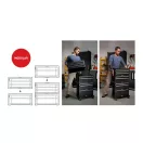 Keter Pro series 3 fiókos szerszámosláda tároló szürke/fekete színben 290x262x562 mm 237791