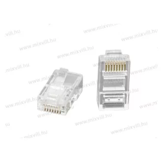   Moduláris csatlakozó 8P/8C UTP CAT.5 100MHz krimpelhető, aranyozott érintkező (05232)