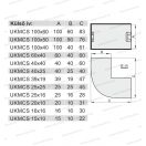 UKMCS külső ív 25x25 100db/