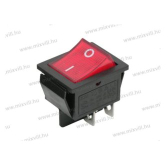   09029PI Billenő kapcsoló piros világítással I-O jelzéssel 16A-250V 131 SW-02