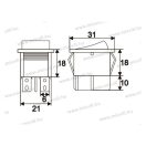 09029SA Billenő kapcsoló sárga világítással 2 áramkör 16A-250V 131 SW-02