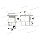09029ZO Billenő kapcsoló zöld (0-1) 16A-250V
