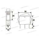 Billenő kapcsoló piros (0-1) 10A-250V (09050PI) 130 SW-01