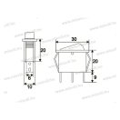 09050SA Billenő kapcsoló sárga világítássa l0-1 állás 10A-250V 130 SW-01