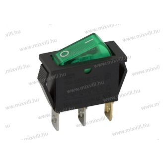 09050ZO Billenő kapcsoló zöld (0-1) 10A-250V