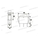 09050ZO Billenő kapcsoló zöld (0-1) 10A-250V