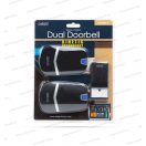 Delight 55342BK-2 Digitális elem- és vezeték nélküli csengő két vevővel - Kinetic, fekete,IP44,100m,