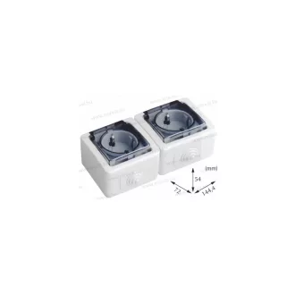   ALFA FKV 2x2+F dugalj falon kívüli vízmentes IP54 16A 5db/