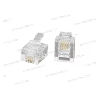05216 Moduláris csatlakozó 6P4C telefonhoz krimpelhető