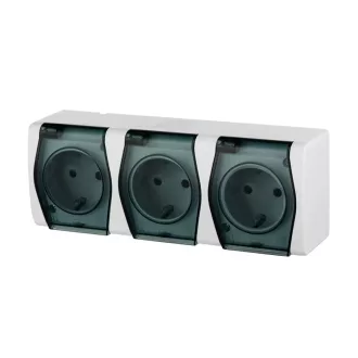 ALFA AV-3x2+F IP44 3-as Dugalj