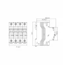 Omu system OMB10 4 pólusú 2A B 10kA kismegszakító OMB10402B