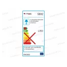 V-TAC SKU-5892 Premium SMD SLIM LED reflektor 200W 6000K 110° világítási szög 17000lm fekete