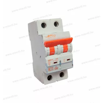   Omu system OMB10 2 pólusú 20A C 10kA kismegszakító OMB10220C