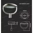 V-TAC SKU-8679 LED kerti, utcai lámpa SAMSUNG Chippel 50W 6500K I. osztályú, III M típusú lencse 135