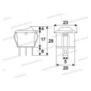 Kerek billenő kapcsoló piros világítással I-O állás 6A-250V 09085RD
