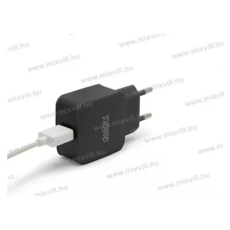   Delight 55045-1BK USB Hálózati adapter, fekete, 1xUSB, 5V, 1,2A