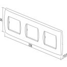 MODUL SOFT díszítőkeret 3x2M antracit OS26AT 26525