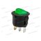 09085GR Kerek billenő kapcsoló zöld világítással I-O állás 6A-250V