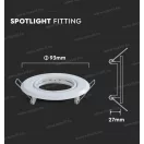 V-TAC SKU-8938 SPOT beépíthető lámpa síkban billenthető fehér 65mm kivágás
