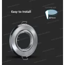 V-TAC SKU-8939 SPOT beépíthető lámpa síkban billenthető szatén króm 74mm kivágás