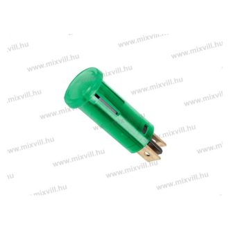   07920ZO Jelzőfény - zöld 230V AC (12 mm-es furatba, hossz 39mm)