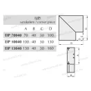 EIP UP 60040 sarokelem 60x40