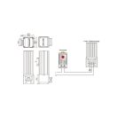 Szekrényfűtés 300W 230V OMU System FT401-300 OMU System fűtőberendezés kapcsolószekrénybe