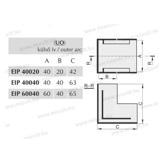 EIP UO 10040 külső ív 100x40