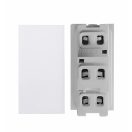 OMU system KM45-K106 kapcsoló 101/106 10A 1M fehér moduláris, szerelvényezhető műanyag csatornához