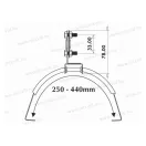 MGKNS-03 Tetővezetéktartó rugós, 20mm laposvashoz, kúpcsréphez 250mm-440mm
