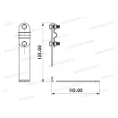 MGKNS-06A Vezetéktartó 8-10mm köracélhoz 13,5cm magas