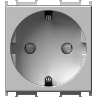   MODUL dugalj 2+F ezüst 16A 250V 2M biztonsági zsaluval VM10ES(17831)
