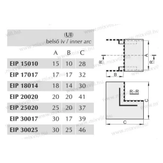 EIP UI 30025 belső ív 30x25