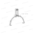 MGKNS-04 M/B (2345) 15cm eltartással rugós tetővezetéktartó 10mm köracélhoz, kúpcserépre 250-440mm