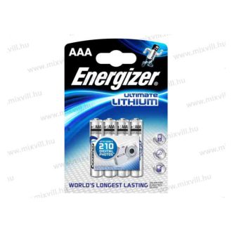 Ultimate lithium 1.5V AAA mikroceruza elem Energizer BL4