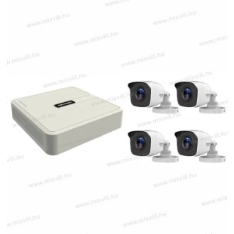   Hikvion HiWatch HWK-T4141B-PP videó megfigyelő készlet, 4 1MP kamera és DVR HWD-5104 felvevő