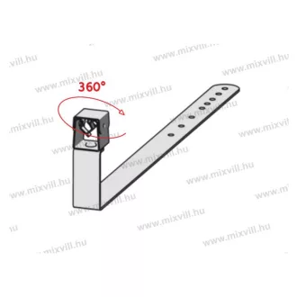   MGKNC-12M/B 2341 villamvedelmi tetővezetéktartó 10mm köracélhoz 15cm eltartással 38cm