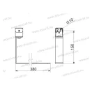 MGKNC-12M/B 2341 villamvedelmi tetővezetéktartó 10mm köracélhoz 15cm eltartással 38cm