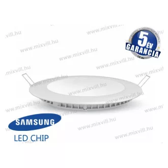  V-TAC SKU-724 Led panel kerek 24W IP20 3000K 2000lm 120° vil.szög 300mm Samsung chip 5év gar.