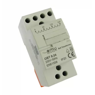   Omu system OBT csengőtranszformátor 230/8-24V 8 VA OBT230008024 csengő transzformátor