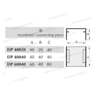EIP S 40020 összekötő 40x20